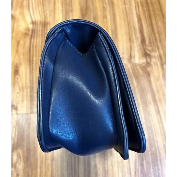 Badgley Mischka Blue Denim Blue Pearl Studs Crossbody Bag/Purse Vegan NWT $159 - Picture 7 of 11